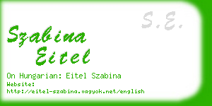 szabina eitel business card